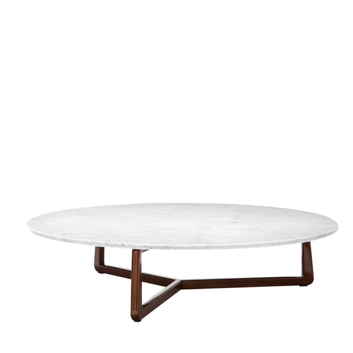 Sunset Round Lucido Mediterraneo + Carrara Coffee Table by Exteta