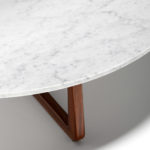 Sunset Round Lucido Mediterraneo + Carrara Coffee Table by Exteta