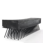 Spazzola Vulcano-Black Bench by Riva 1920