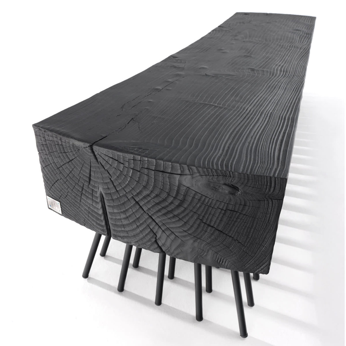 Spazzola Vulcano-Black Bench by Riva 1920