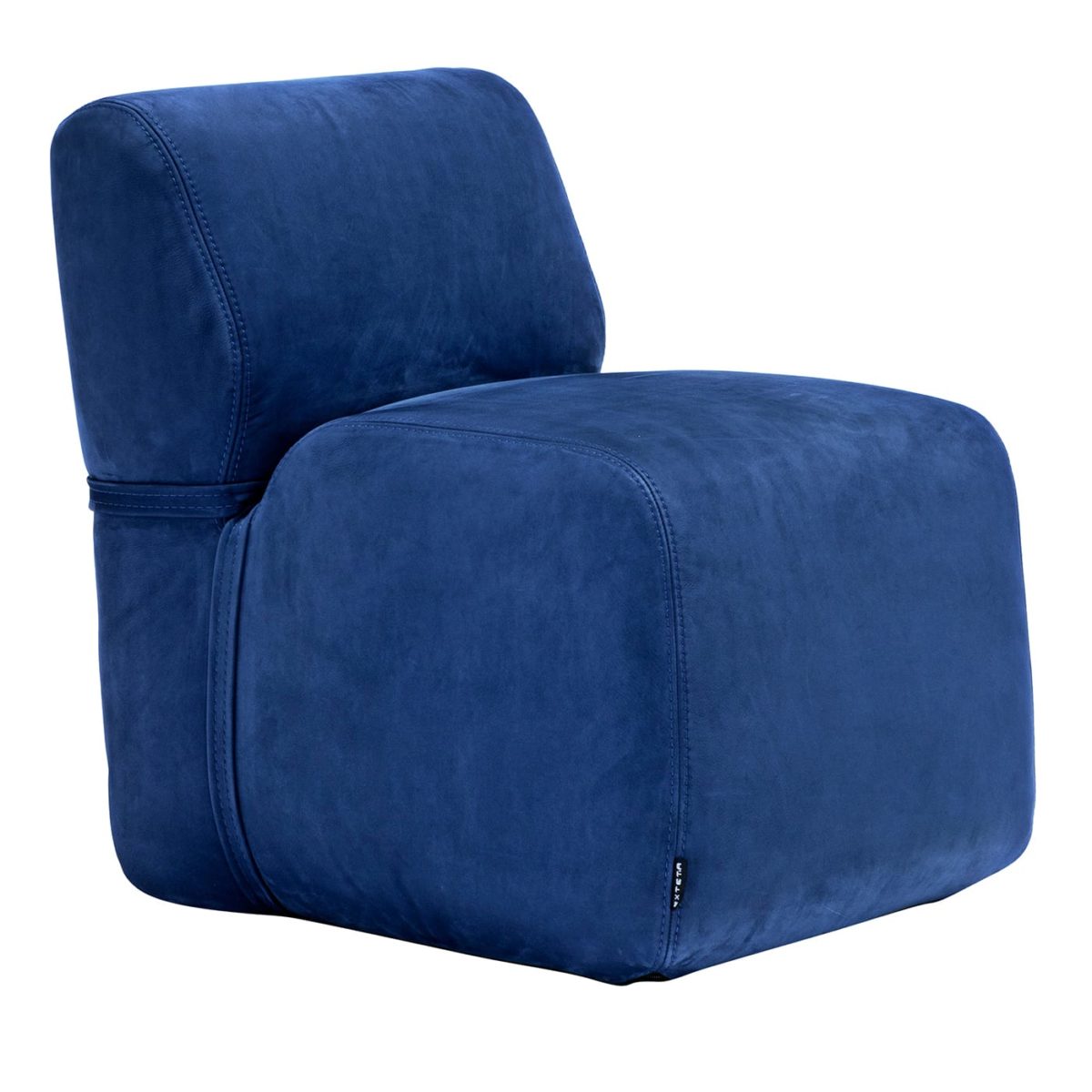 Soft Small Blue Lounge Chair by Exteta