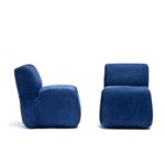 Soft Small Blue Lounge Chair by Exteta