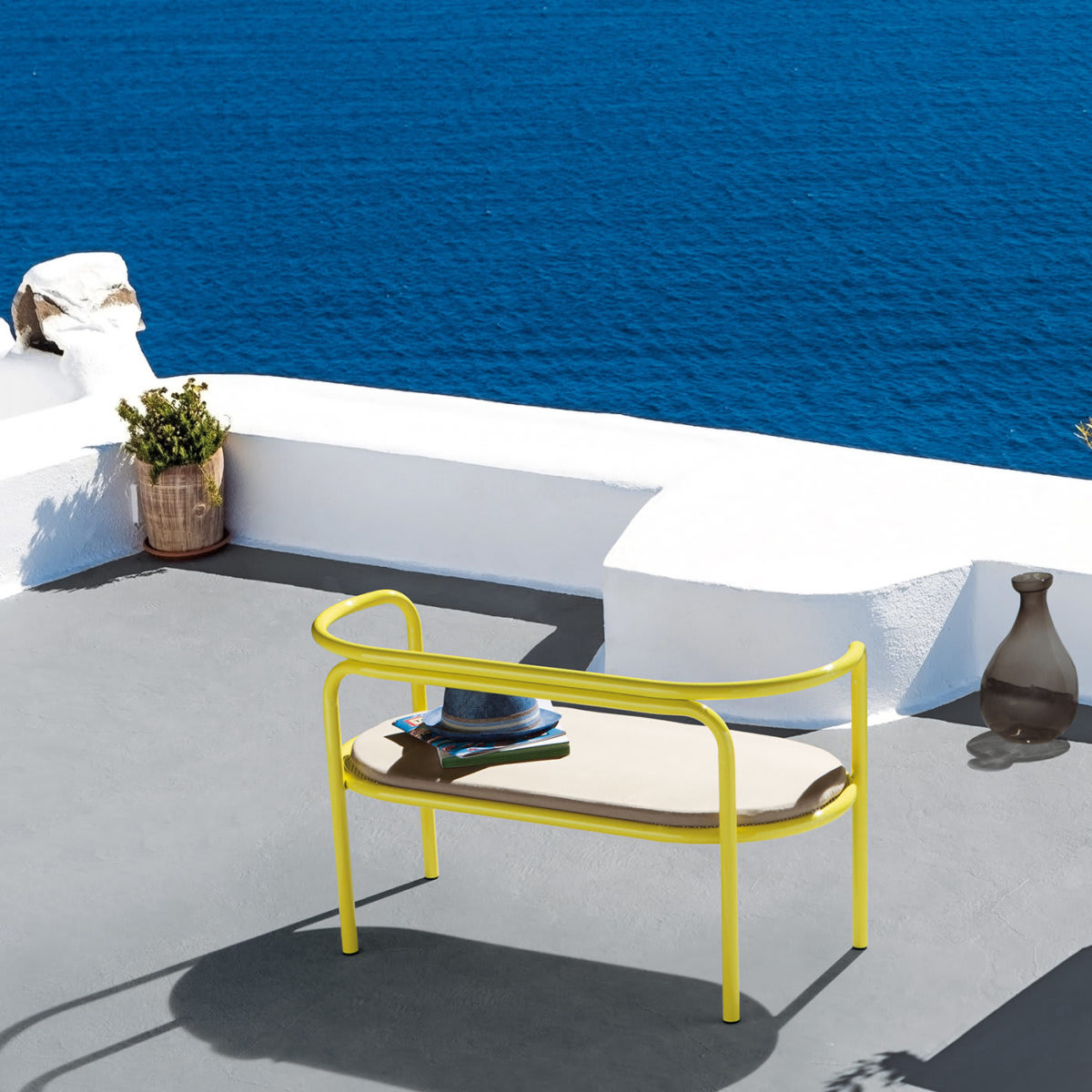 Locus Solus Yellow Loveseat by Exteta