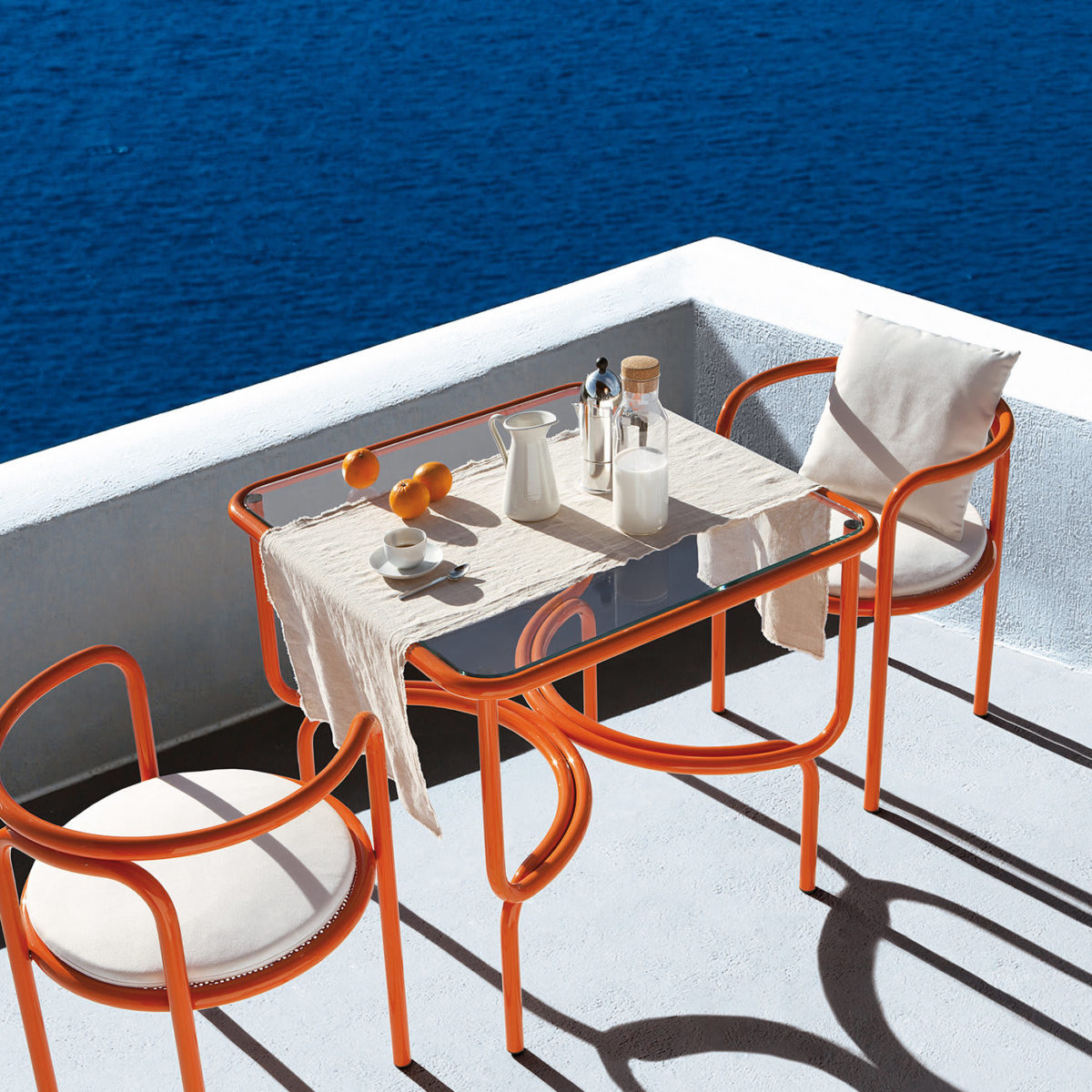 Locus Solus Orange Dining Table by Exteta