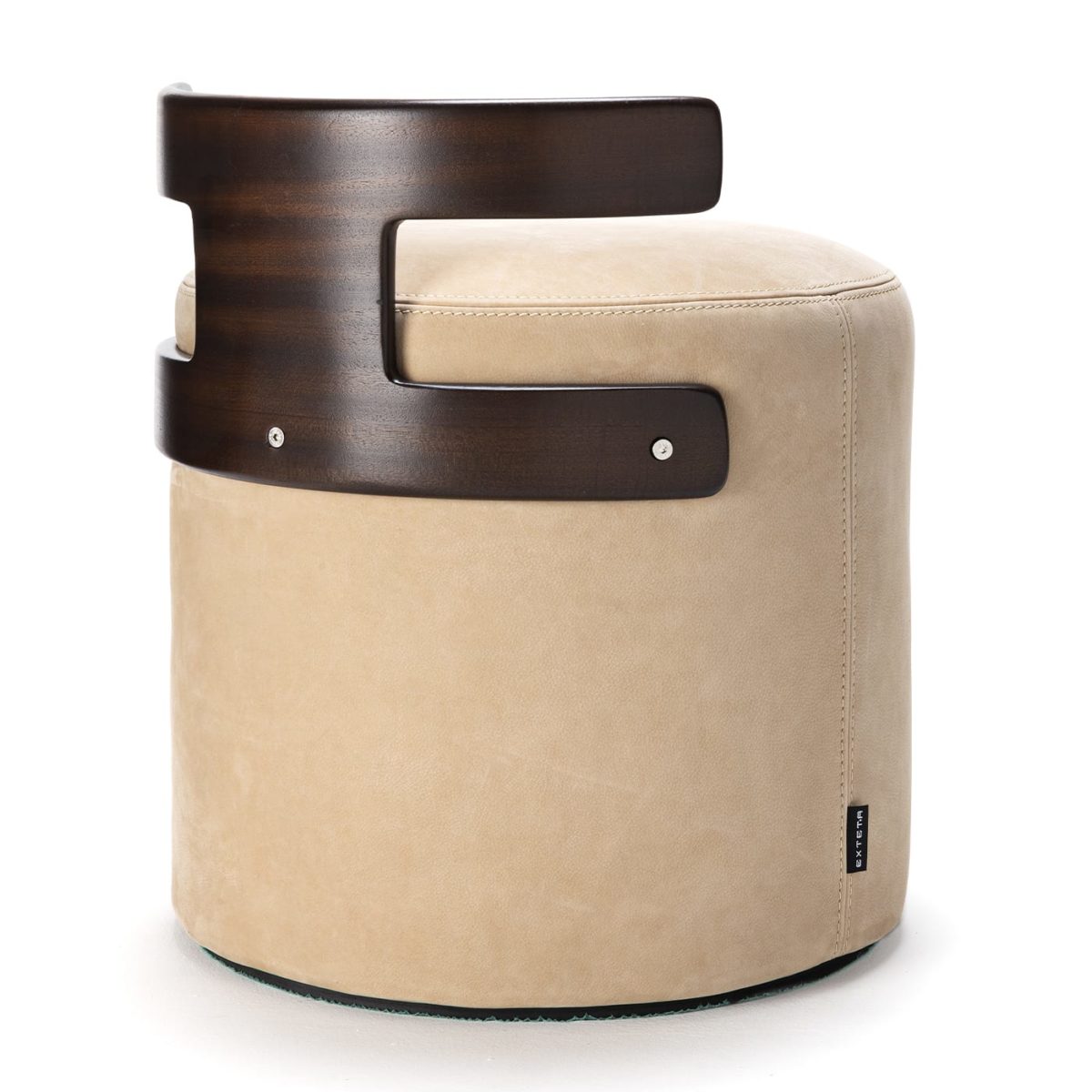 Levante Cream White T-Pouf by Exteta