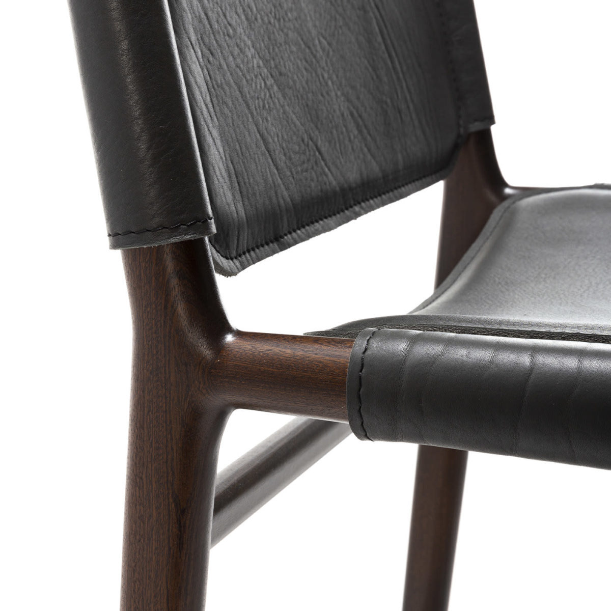 Levante Dark Leather Chair by Exteta