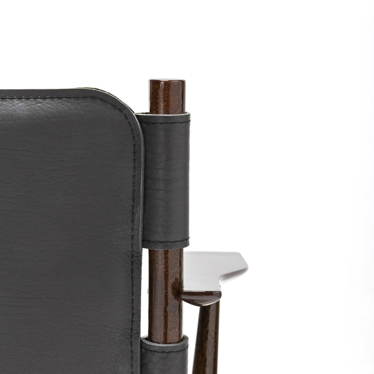 Levante Dark Leather Chair by Exteta