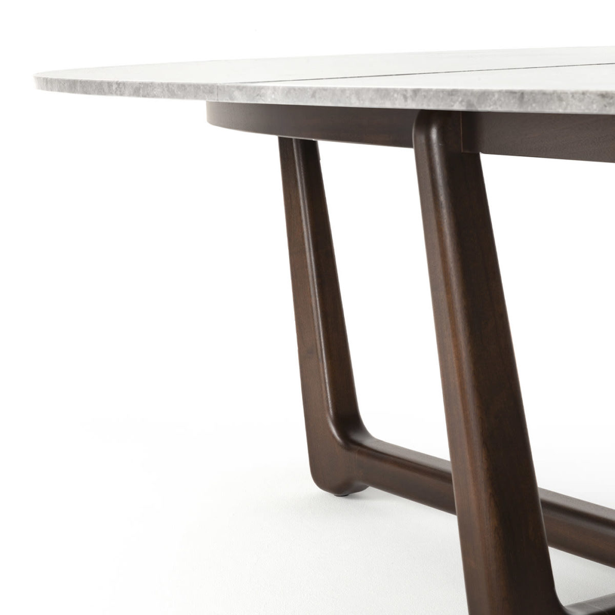 Sunset Oval Barrique + Sahara Grey Dining Table by  Exteta