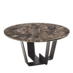 Kohi Emperador Dark Round Coffee Table by Riva 1920