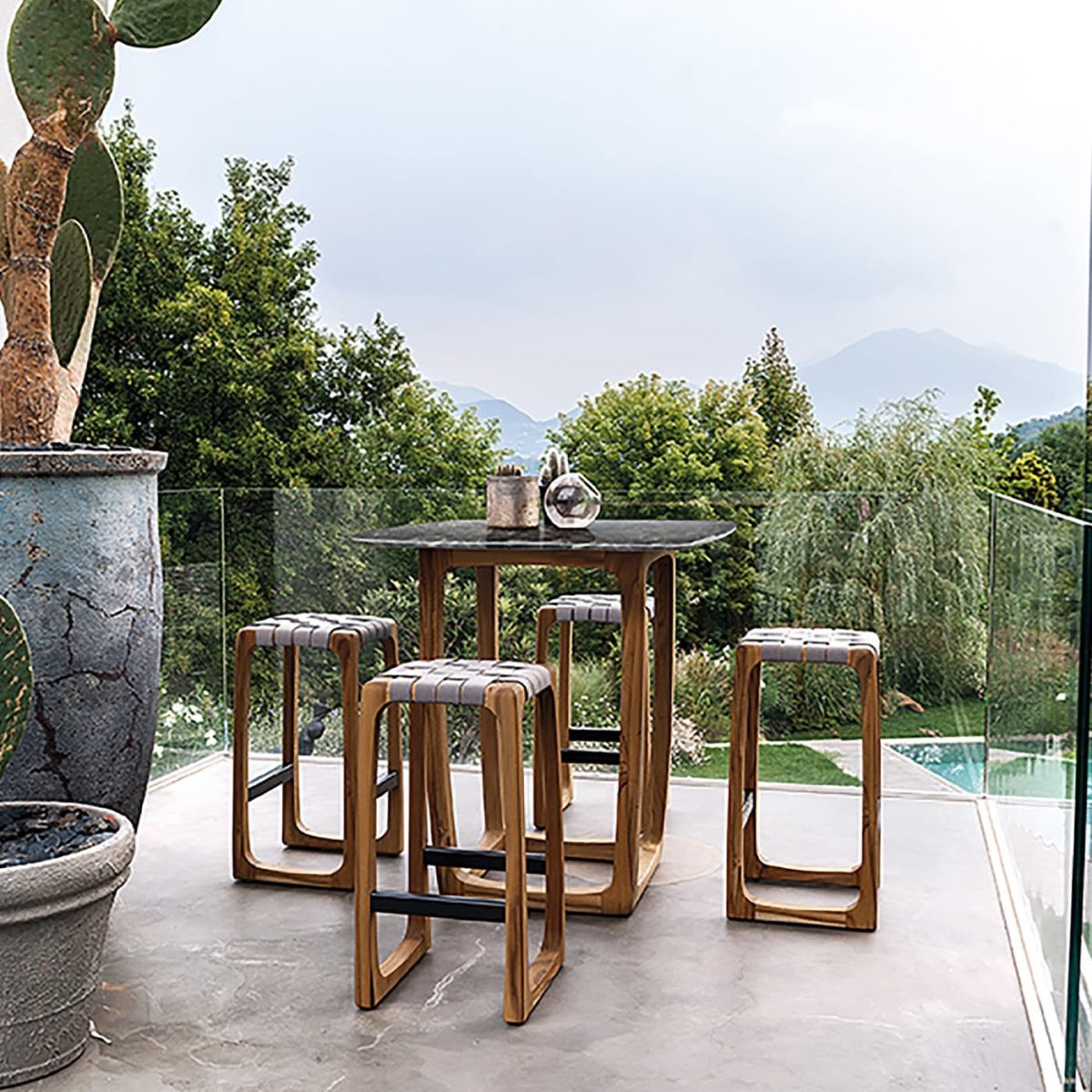 Bungalow Gray Bar Stool by Riva 1920