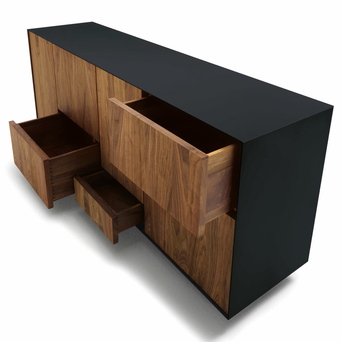 Rialto Modulo 4.03 Walnut Sideboard by Riva 1920