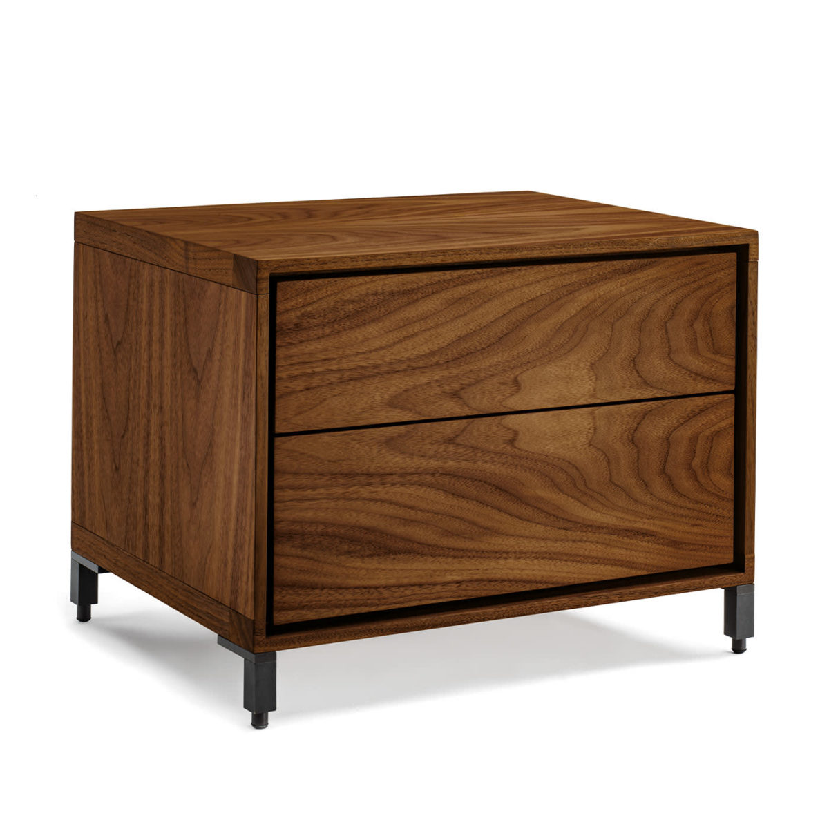 Rialto Night Fly Walnut Nightstand by Riva 1920