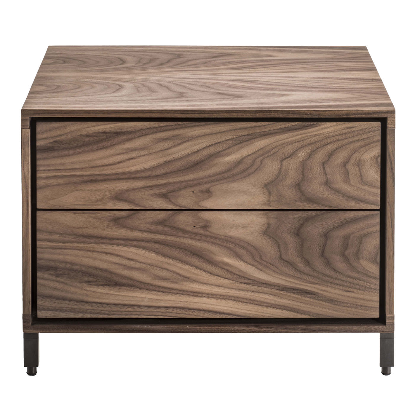 Rialto Night Fly Walnut Nightstand by Riva 1920