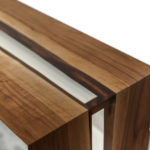 Frame Resin Walnut Console by C.R. & S. Riva 1920