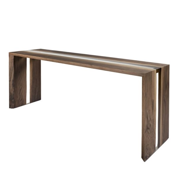 Frame Resin Walnut Console by C.R. & S. Riva 1920