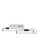 Patmos Asymmetrical White Sofa by Riva 1920