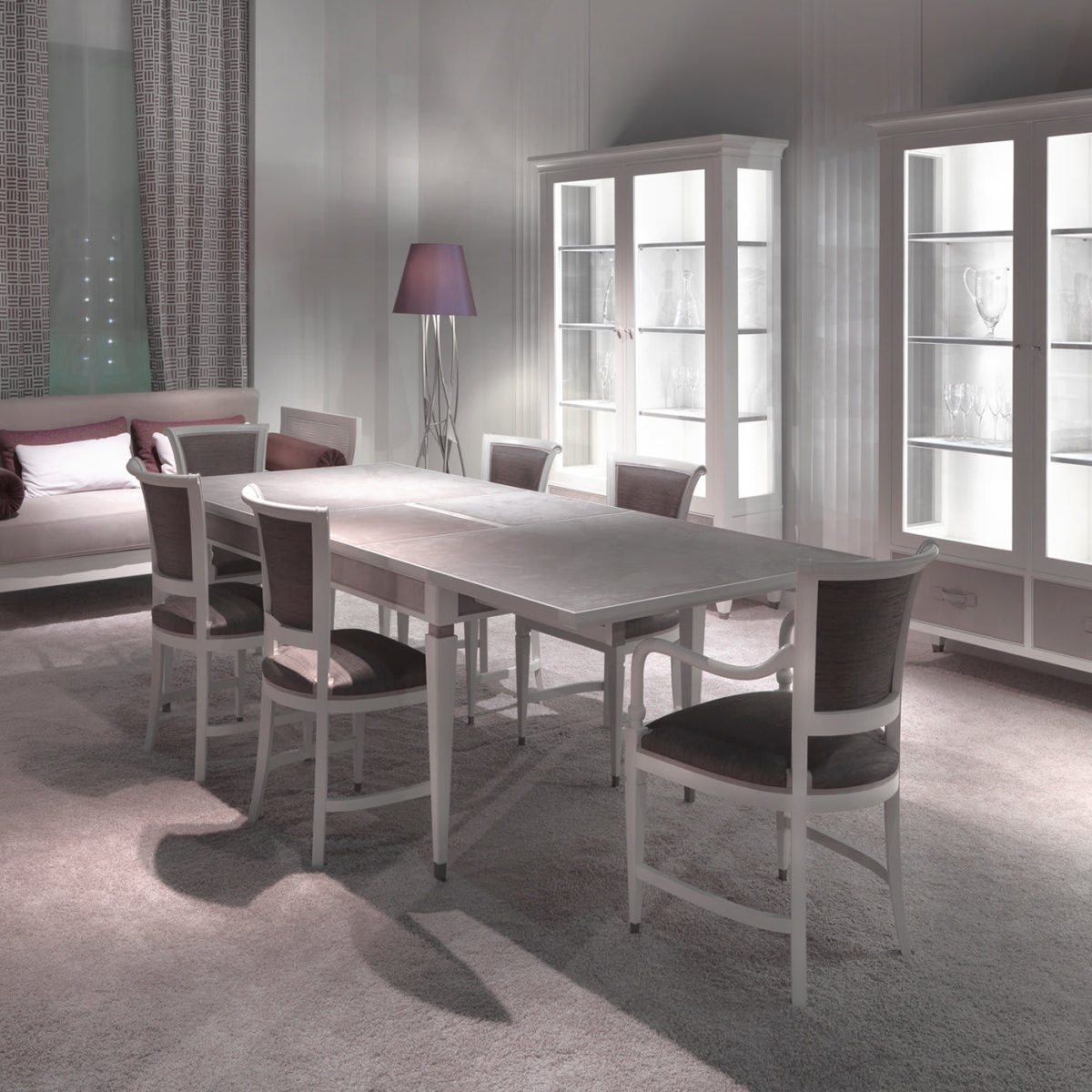 White Cherry Rectangular Direttorio Table by Annibale Colombo