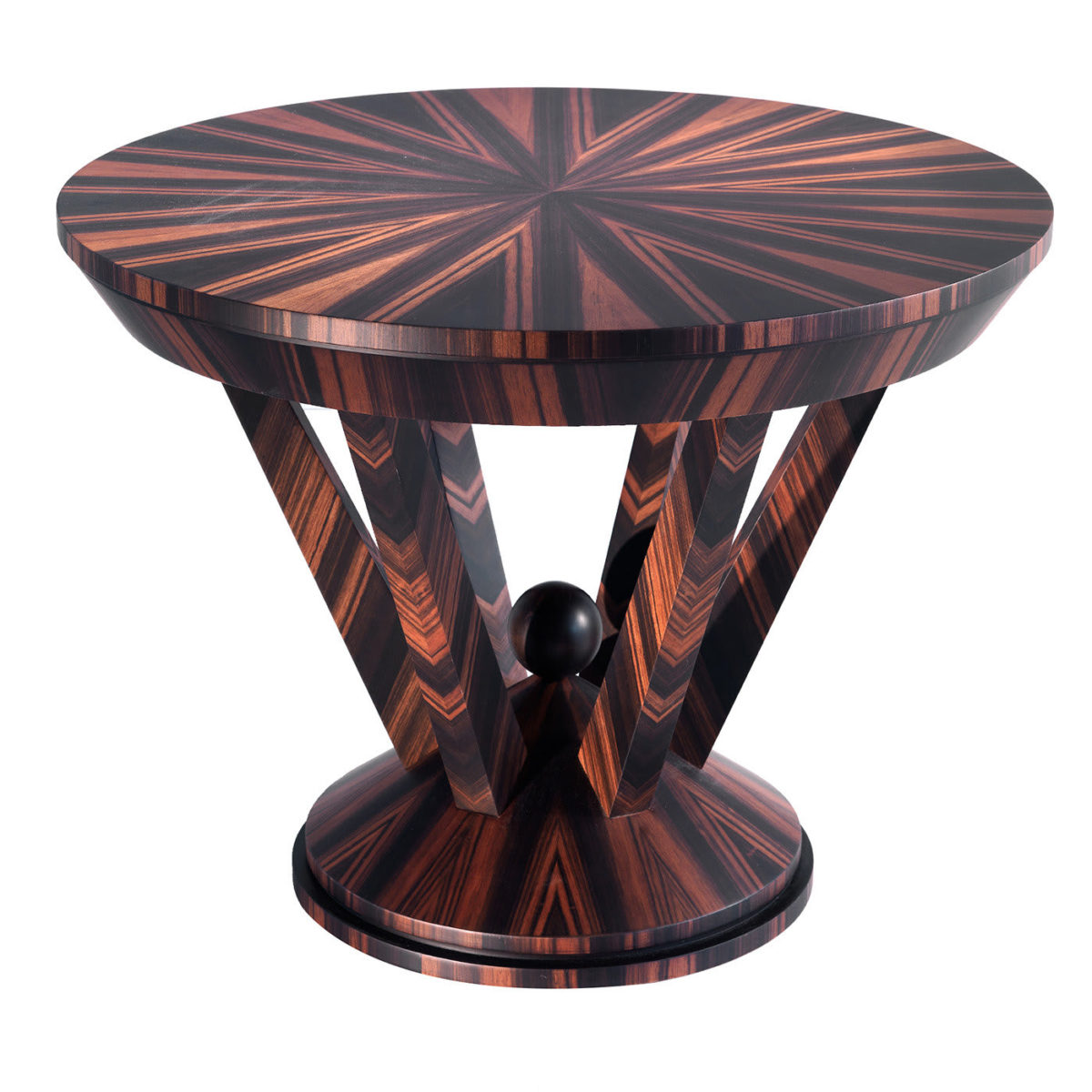 Ebony Round Side Table by Annibale Colombo