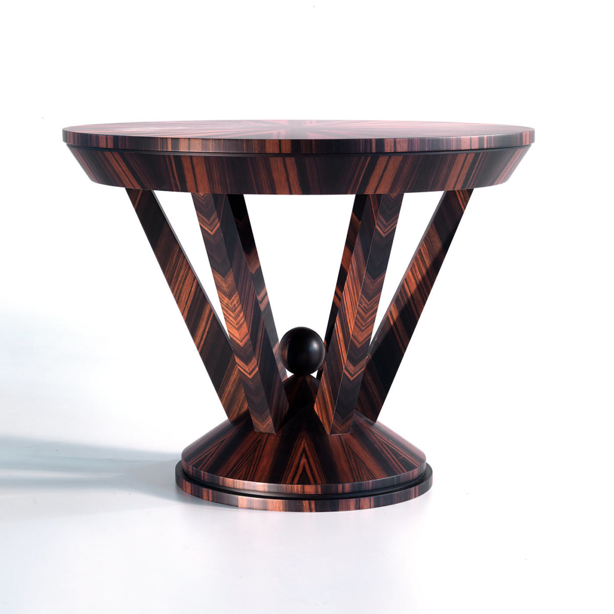 Ebony Round Side Table by Annibale Colombo