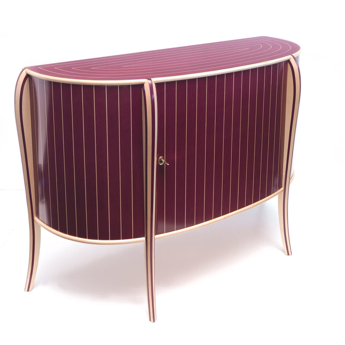 Maple and Purpleheart Marquetry Sideboard by Annibale Colombo