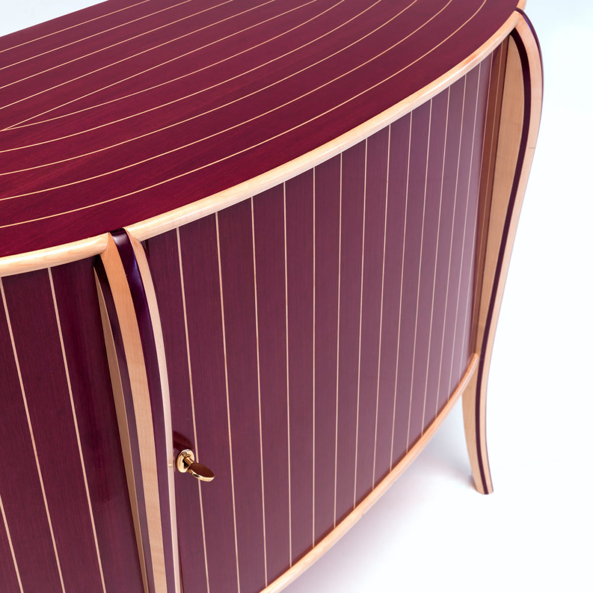 Maple and Purpleheart Marquetry Sideboard by Annibale Colombo