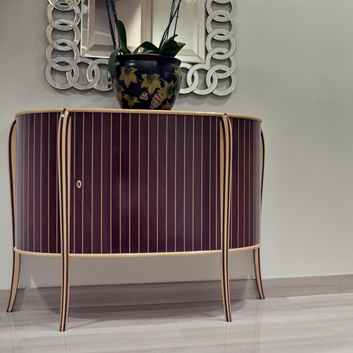 Maple and Purpleheart Marquetry Sideboard by Annibale Colombo