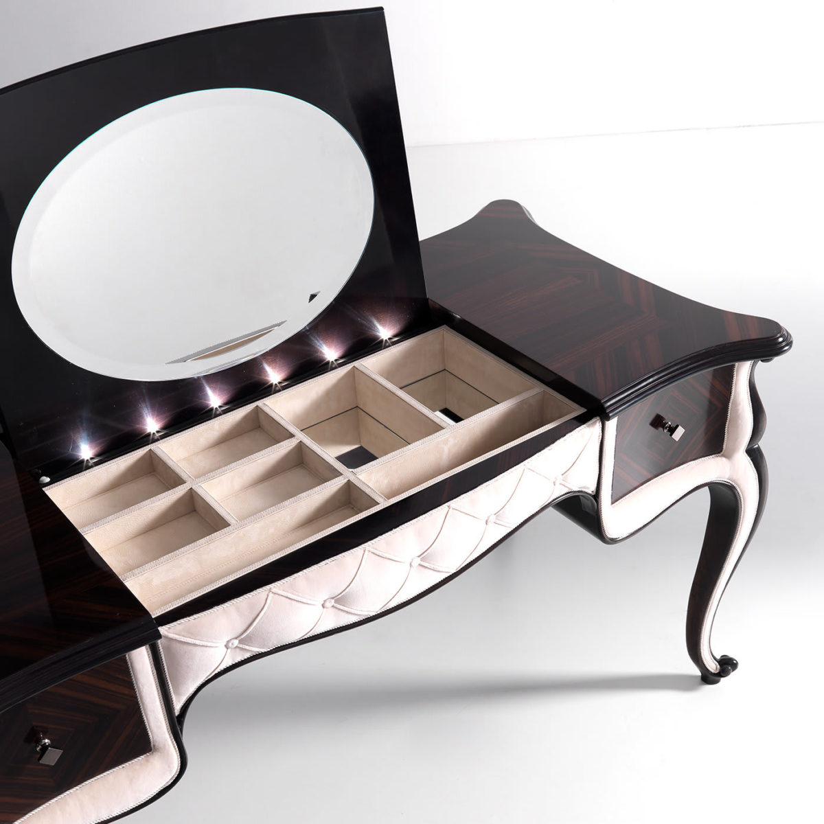 Ebony and Cherry Vanity Table by Annibale Colombo