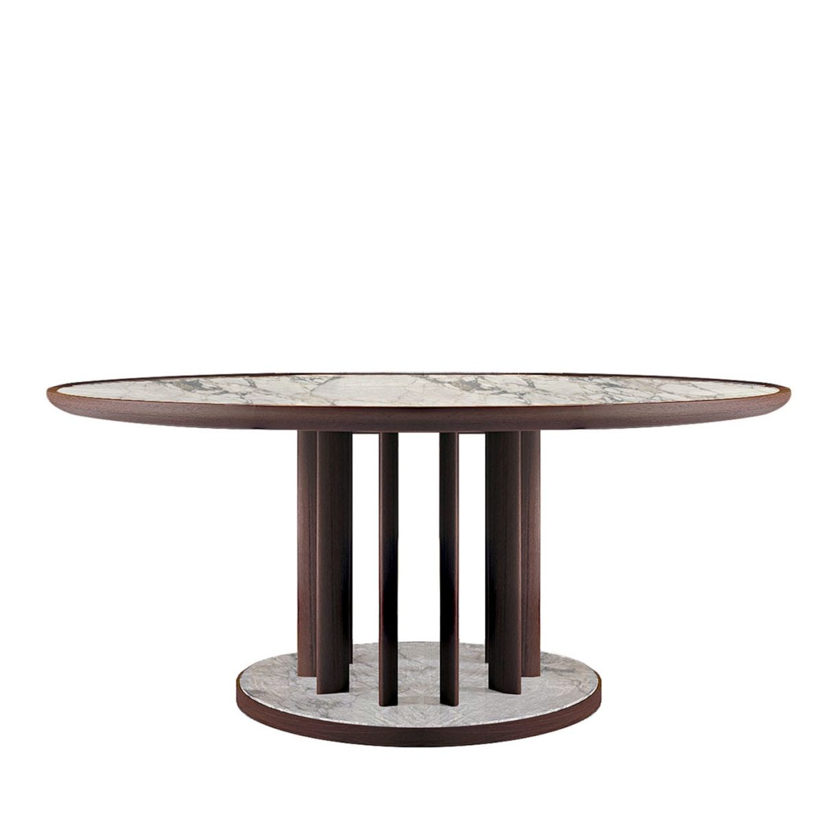 Opale Round Earthenware & Canaletto Table by Bamax