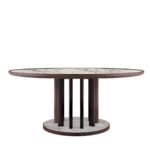 Opale Round Earthenware & Canaletto Table by Bamax