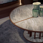 Opale Round Earthenware & Canaletto Table by Bamax