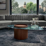 Opale St. Denis Shiny Earthenware Coffee Table by Bamax