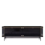 Opale 4-Door Channeled Glass Sideboard by Bamax