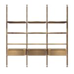 Opale 9-Shelf & 3-Storage Unit Ash Bookcase by Bamax