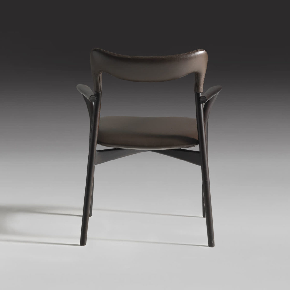 Achille Dark Leather Chair by Annibale Colombo