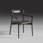 Achille Dark Leather Chair by Annibale Colombo