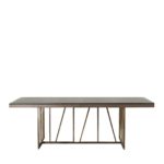 Slash Dining Table with Gray Saint Lauren Marble Top by Bamax