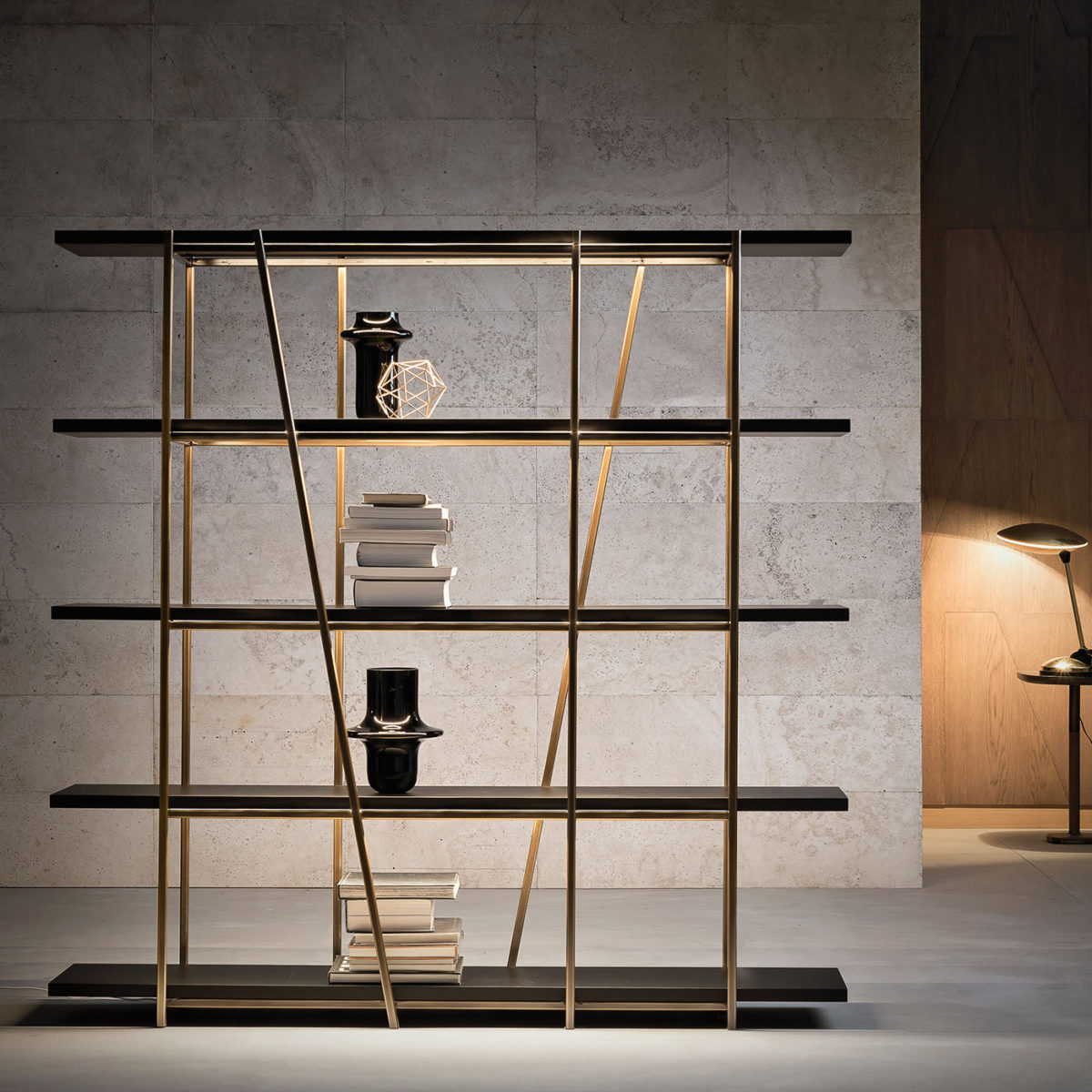 Slash Black Bookcase by Bamax