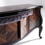 Ebony and Velvet Sideboard by Annibale Colombo