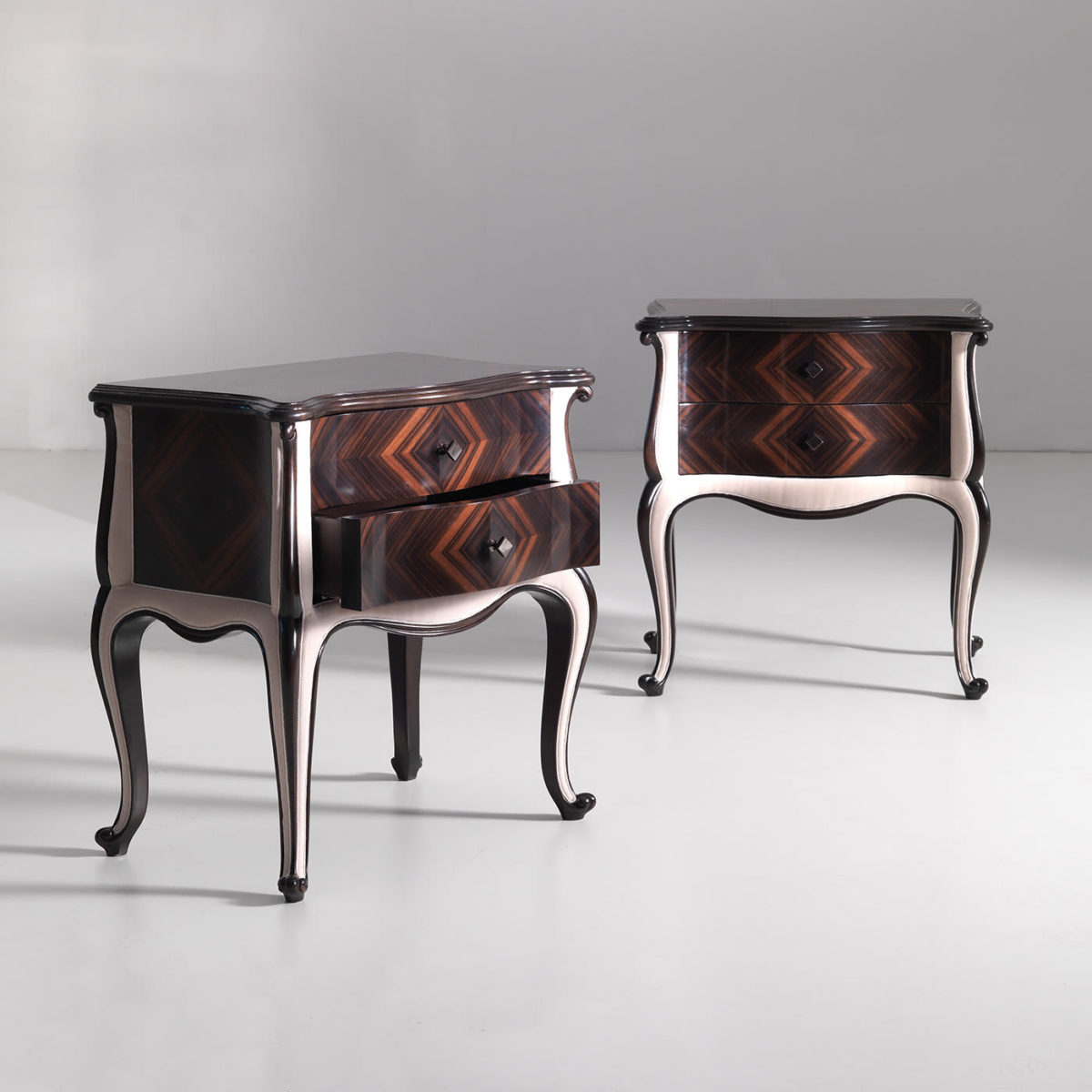 Ebony and Cherry Nightstand by Annibale Colombo