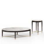 Oscar Marble Top Tall Side Table by Minotti Collezioni