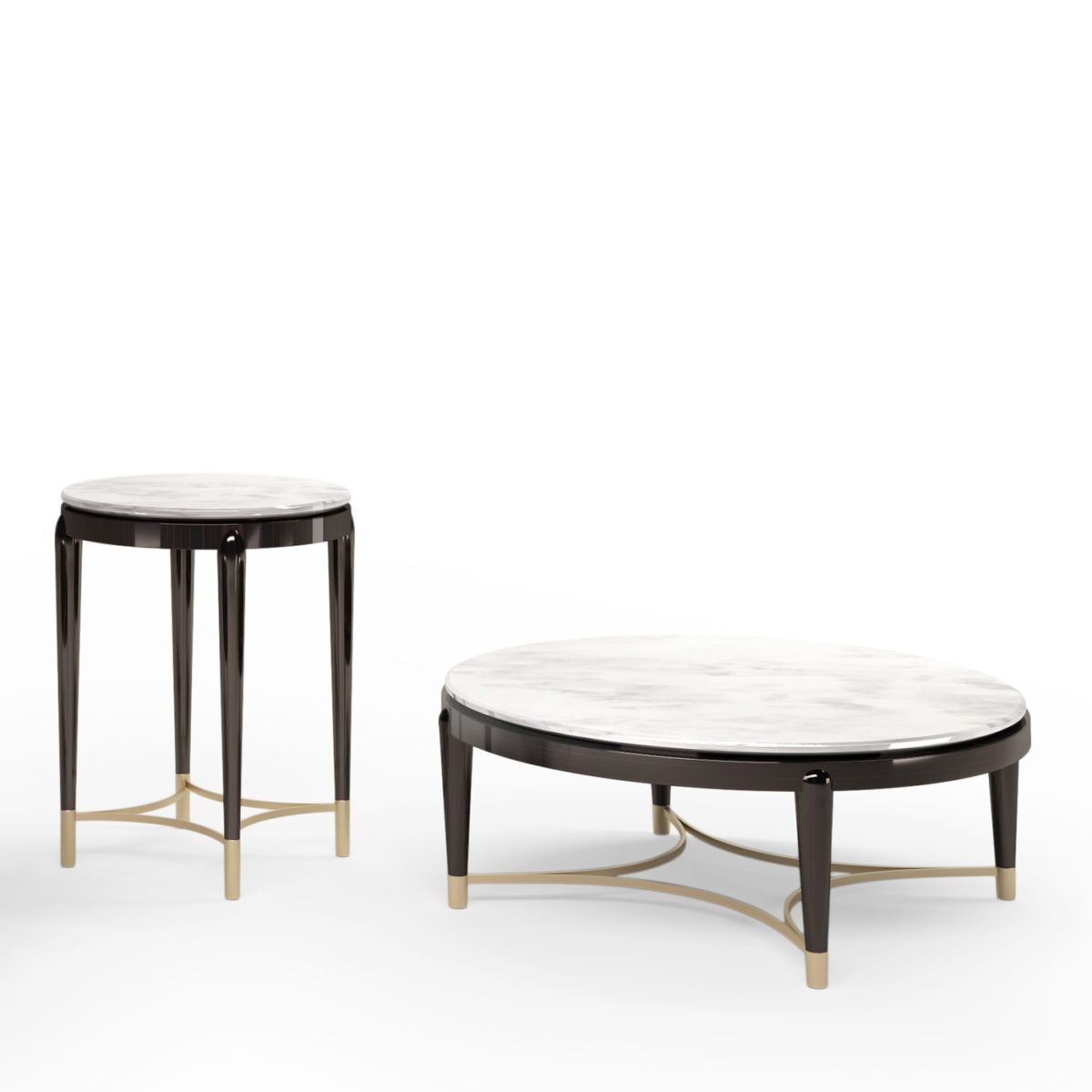 Oscar Marble Top Low Coffee Table by Minotti Collezioni