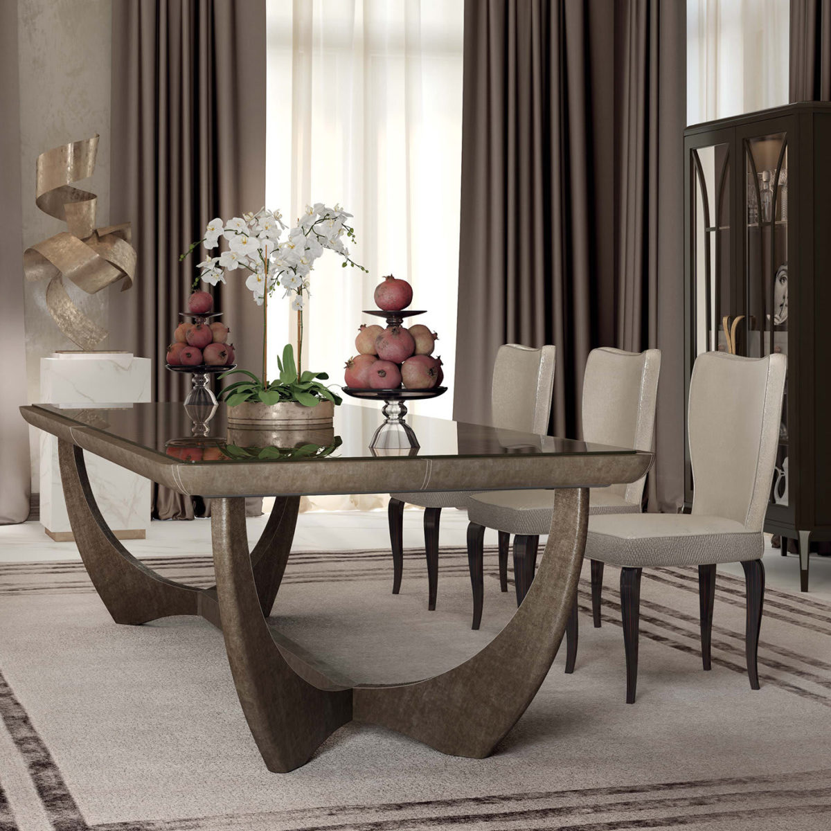 Vulcano Gray Table by Minotti Collezioni