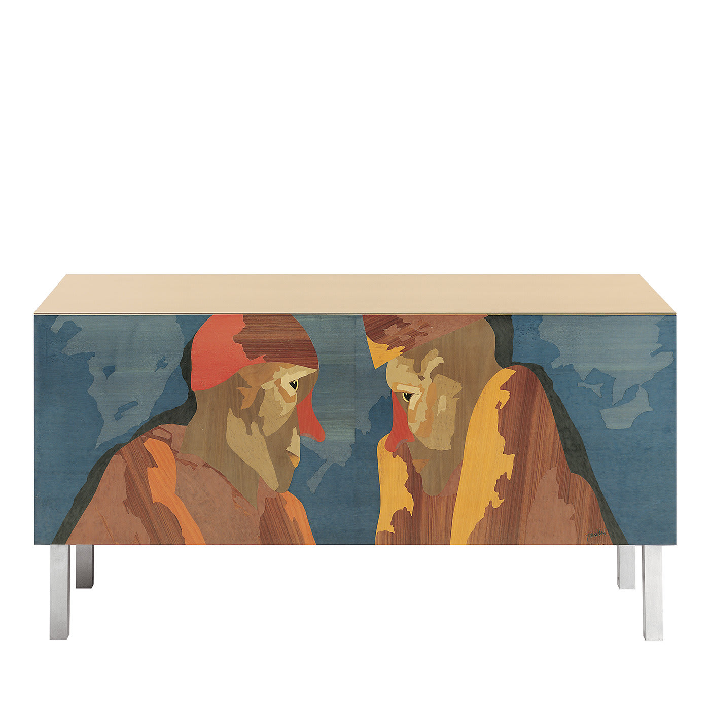 Intarsia Sideboard by Laura Meroni