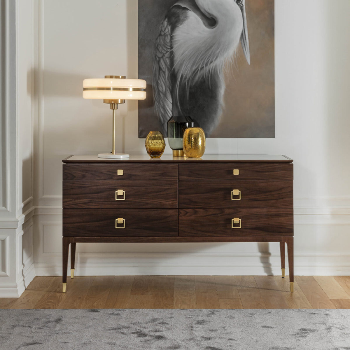 Nara chest of drawer 6 drawers by Galimberti Nino