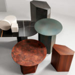 Imperfetto Set of 2 Hexagonal Side Tables by Laura Meroni