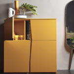 Vela 4-Door Cupboard in Yellow by Emmebi