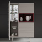 Stripe Light Gray Cupboard by Emmebi