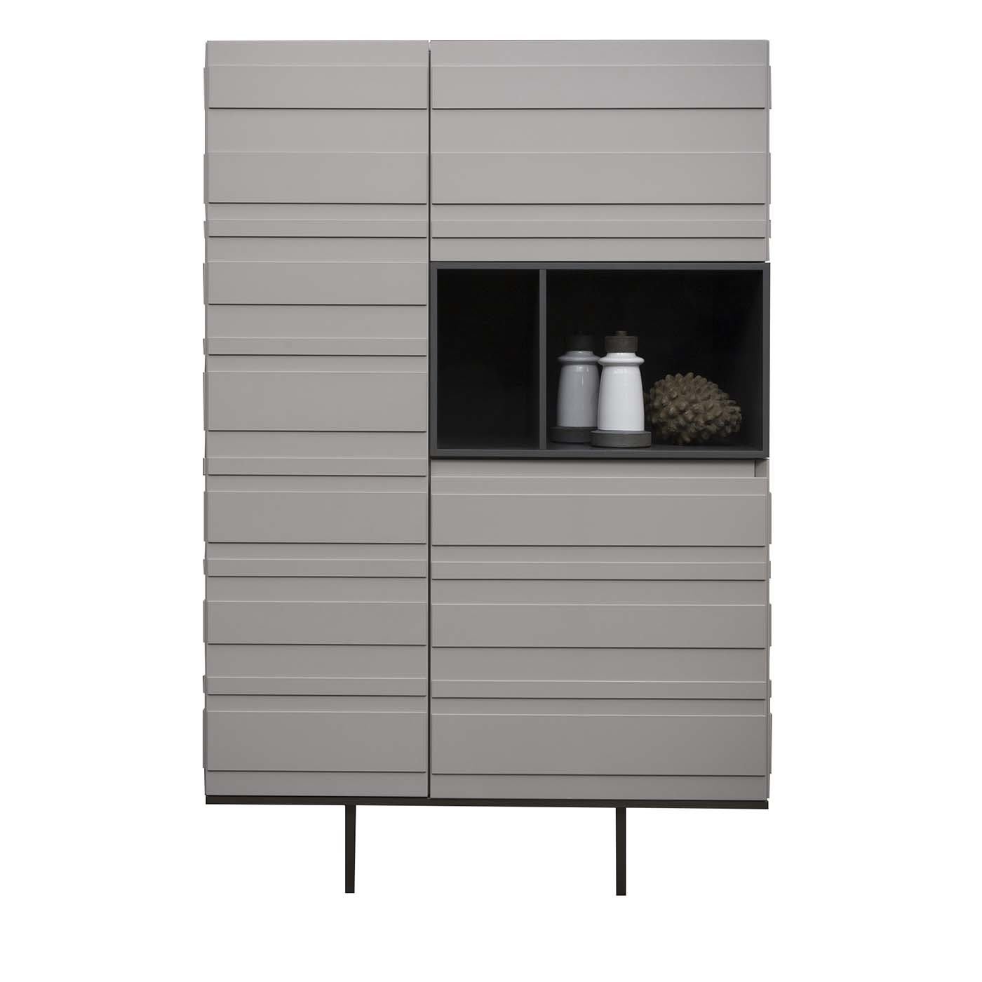 Stripe Light Gray Cupboard by Emmebi