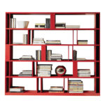 Brera Red Bookcase by Emmebi