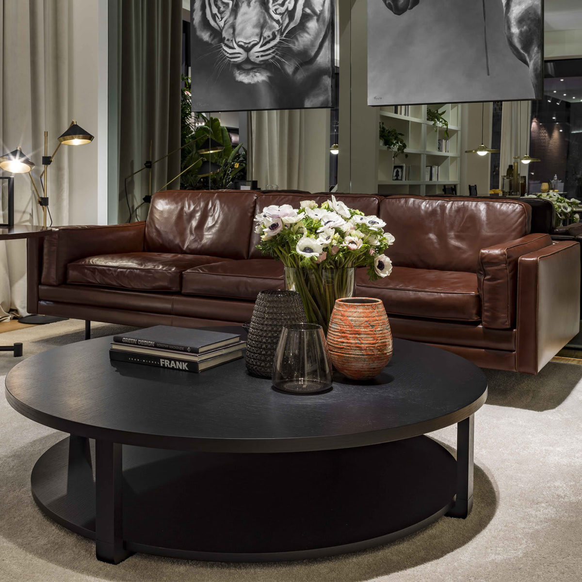 Quinto leather sofa by Galimberti Nino